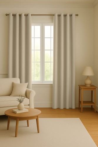 Zasłona gotowa na wymiar Panama Latte 24 Duża Szerokość