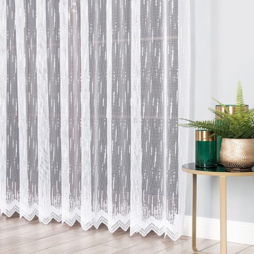 Firana Żakardowa 000146 Biała  wys: 250 cm Na Metry 