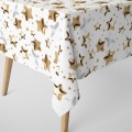 Obrus Wodoodporny Świąteczny  Złote Gwiazdki
