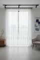 Firana z Haftem Podwójnym SELENE Bambus Biała wys:300cm NA METRY