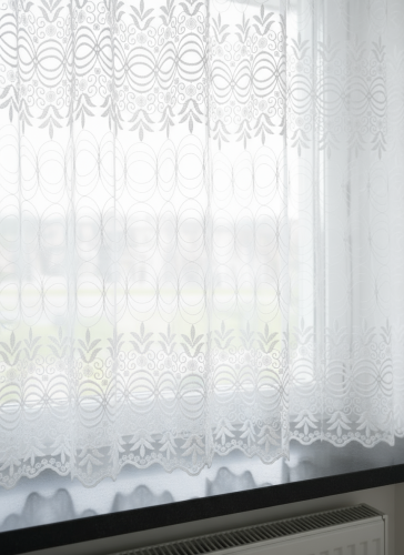 Firana Haftowana ANA Biała wys:180 cm  Na Metry  