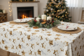 Obrus Wodoodporny Świąteczny  Złote Gwiazdki