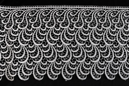 Gipiura ozdobna koronka do firan biała 28,5 cm   