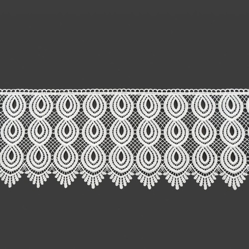 Gipiura ozdobna koronka do firan biała 20 cm