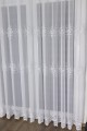 Firana Gotowa MARKIZETA z Haftem ODETTE Taśma Przelotki wys. max 260 cm Na Wymiar