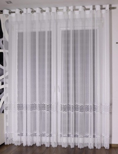 Firana MARIS Biała wys: 290 cm Przelotki Na Wymiar