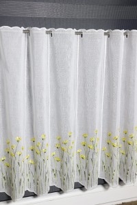 Zazdrostka Panelowa Żółte Kwiatuszki 80720 Biała  wys: 65 cm Na Metry