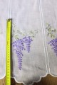 Zazdrostka Panelowa Fioletowe Kwiaty 45718R Biała  wys: 65 cm Na Metry 