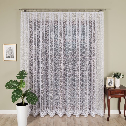 Firana Żakardowa 004542 Biała Na Metry wys: 220 cm