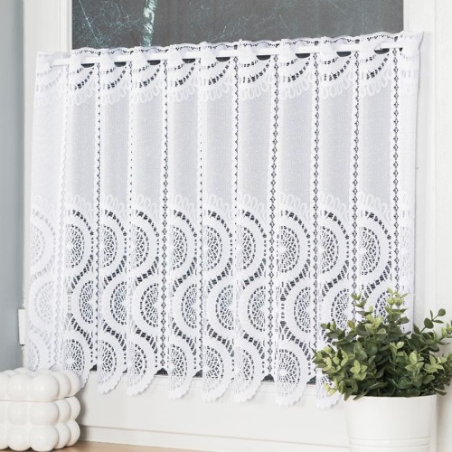 Zazdrostka Żakardowa Panelowa 018535 Biała  wys: 50 cm Na Metry 