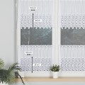 Zazdrostka Żakardowa Panelowa 018535 Biała  wys: 50 cm Na Metry 