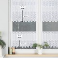 Zazdrostka Żakardowa Panelowa 018535 Biała  wys: 70 cm Na Metry 