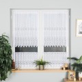 Zazdrostka Żakardowa Panelowa 018535 Biała  wys: 90 cm Na Metry  