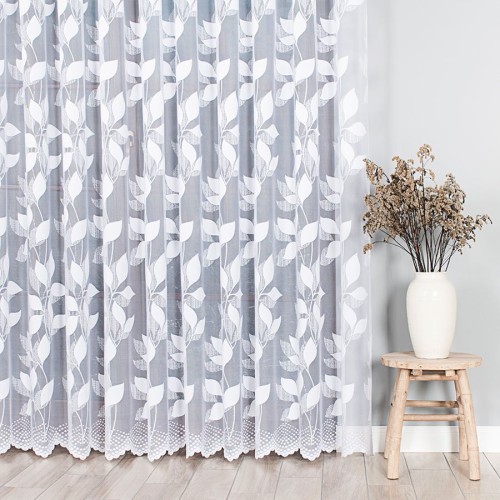 Firana Żakardowa 023083 Biała Na Metry wys: 210 cm 