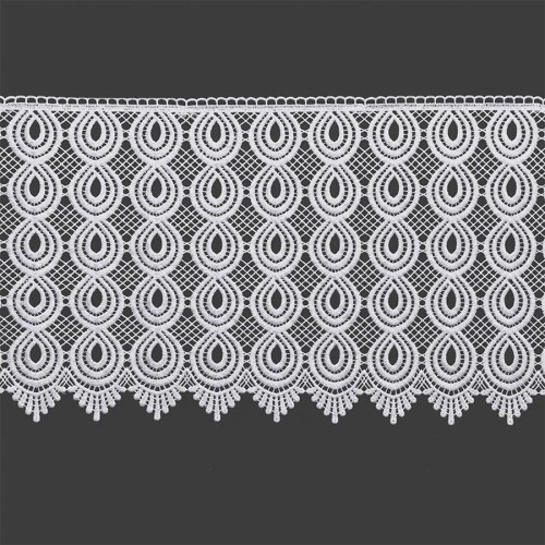 Gipiura ozdobna koronka do firan biała 30 cm 