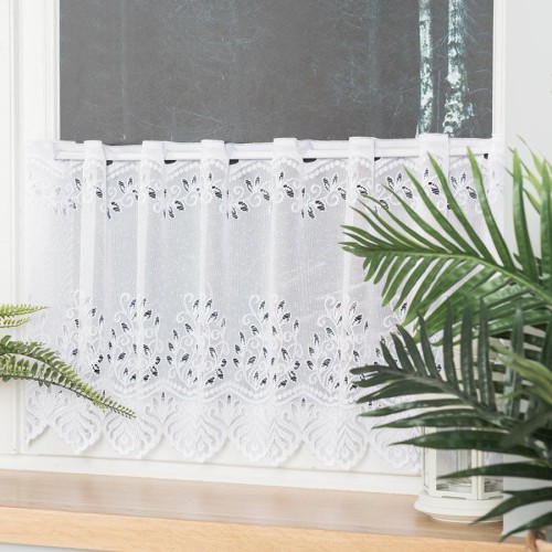 Zazdrostka Żakardowa 018534 Biała  wys: 40 cm Na Metry  