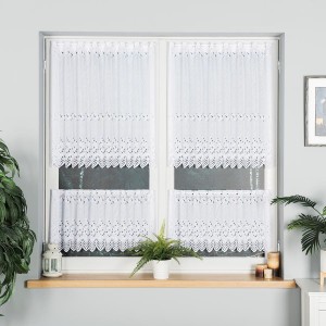 Zazdrostka Żakardowa 018534 Biała  wys: 80 cm Na Metry   