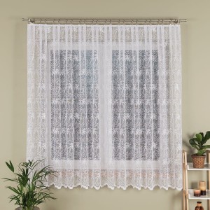 Firana Żakardowa 107269 Biała Na Metry wys: 180 cm   