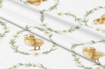 Tkanina Wielkanocna Kurczak Wianki Szer: 150 cm NA METRY 