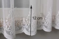 Firana z Haftem  Bambus POLA B122061 Biała wys: 180 cm NA METRY 