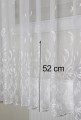 Firana z Haftem Bambus  45729R Biała wys: 180 cm NA METRY  
