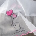 Firana Bambus  Słonik z Balonikiem Różowy wys :300 cm NA METRY  