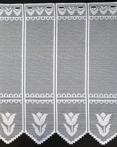 Zazdrostka Żakardowa 363430 Biała  wys: 40 cm Na Metry