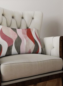 Poszewka Dekoracyjna Na Poduszkę Czerwona Fala