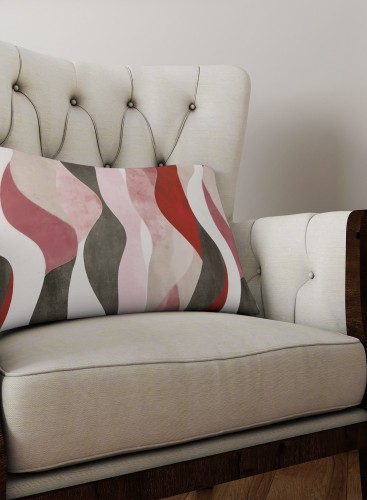 Poszewka Dekoracyjna Na Poduszkę Czerwona Fala