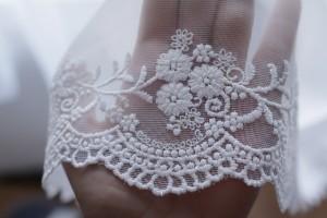 Firana z Haftem Bambus LIVIA Biała wys: 180 cm NA METRY