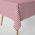 Tkanina  Wodoodporna Czerwono-Biała Krata  szer: 150 cm 