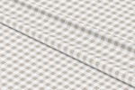 Tkanina Wodoodporna Beżowo-Biała Krata  szer: 150 cm  