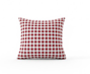 Poszewka Dekoracyjna Na Poduszkę Czerwono-Biała Krata 