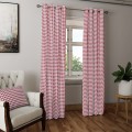 Zasłona Gotowa Czerwono-Biała Krata szer. 145 cm  taśma przelotki Na Wymiar 