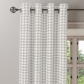 Zasłona Gotowa Beżowo-Biała Krata szer. 145 cm  taśma przelotki Na Wymiar  