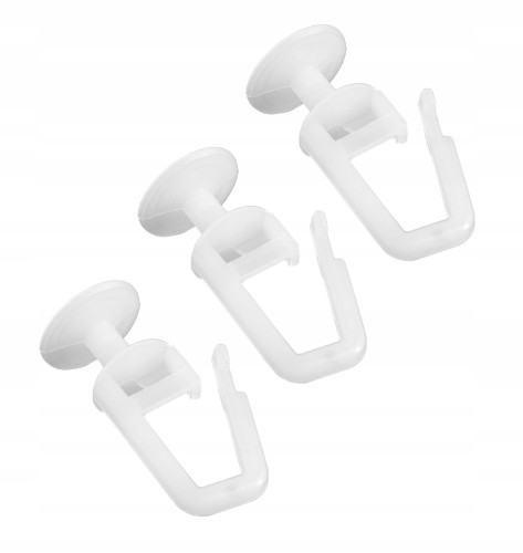 Agrafka Obrotowa Biała do Szyny Sufitowej  100 szt.