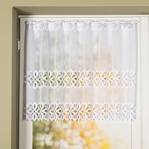 Zazdrostka Żakardowa 018869 Biała wys: 60 cm  Na Metry