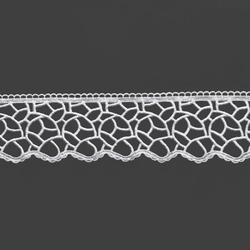 Gipiura ozdobna koronka do firan biała 10 cm 