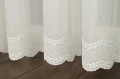Firana z Haftem Bambus Gęsty PISELA ECRU wys:300cm NA METRY 