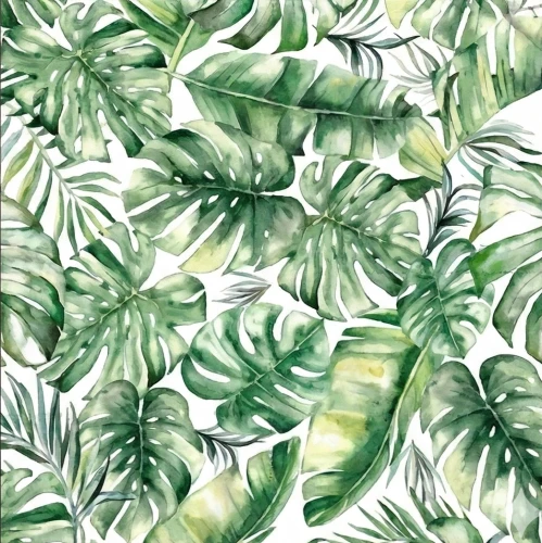 Tkanina Ogrodowa Wodoodporna  Liście Zielona Monstera szer. 160 cm 