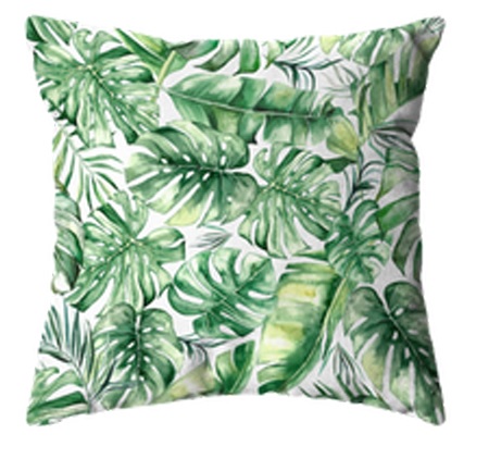 Poszewka Wodoodporna Na Poduszkę Liście Zielona Monstera