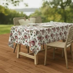 Obrus Gotowy Wodoodporny Kwiaty w Ogrodzie  Na Wymiar