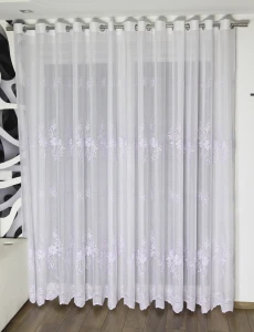 Firana Woal Francuski Sable z Haftem  ESTELA Taśma Przelotki Na WYMIAR  