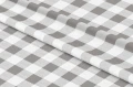 Zasłona Gotowa Szara Krata szer. 145 cm  taśma przelotki Na Wymiar  