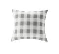 Poszewka Dekoracyjna Na Poduszkę Szara Krata  