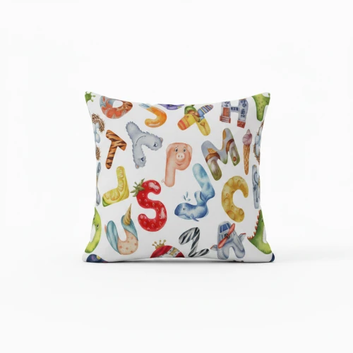 Poszewka Na Poduszkę Kolorowy Alfabet