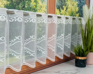 Zazdrostka Żakardowa 364090 Biała  wys: 40 cm Na Metry  