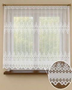 Firana Żakardowa VERONA 0007197  Biała Na Metry wys: 150 cm   