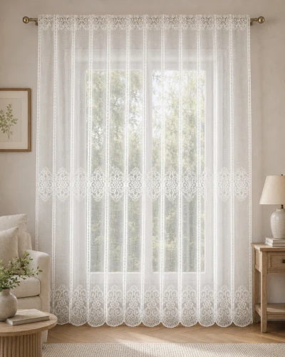 Firana Żakardowa SIENA  0044226 Biała Na Metry wys: 250 cm  