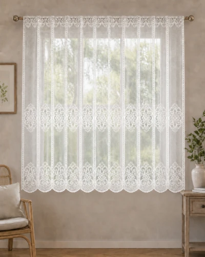 Firana Żakardowa SIENA 0044226 Biała Na Metry wys: 155 cm   